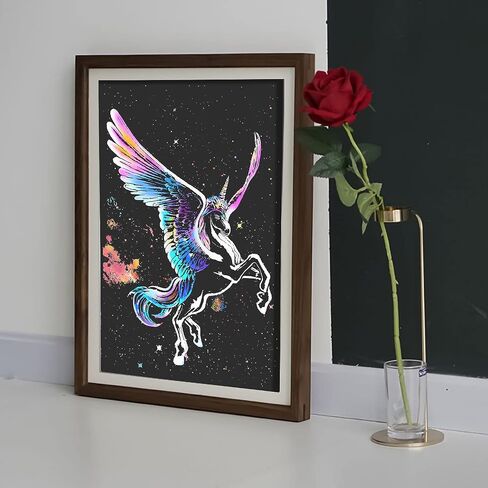 Scratch Art Rainbow Painting Paper, DIY Crafts Arts Womens Hobbies, Engraving Scratch Painting Scratchboard, Christmas Birthday Gift 16 x 11.2inch with Tools Pen (Mount Fuji) in Saudi Arabia