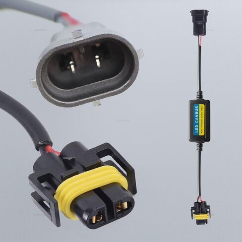 H8/H9/H11 LED مكثف مضاد للوميض رمز خطأ الكمبيوتر تحذير Canceller LED المقاوم Canbus فك (حزمة من 2) in Kuwait