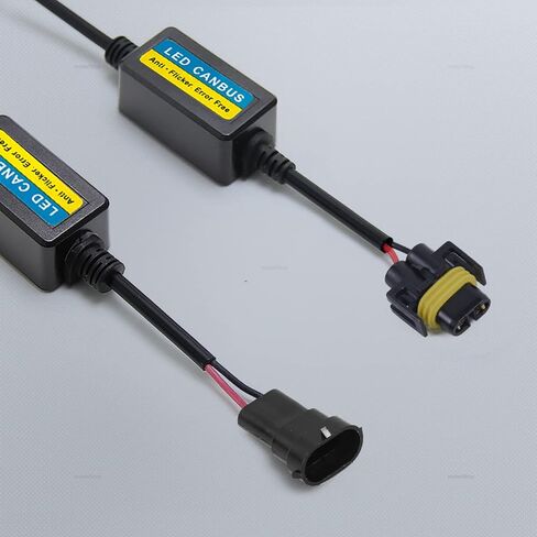 H8/H9/H11 LED مكثف مضاد للوميض رمز خطأ الكمبيوتر تحذير Canceller LED المقاوم Canbus فك (حزمة من 2) in Kuwait