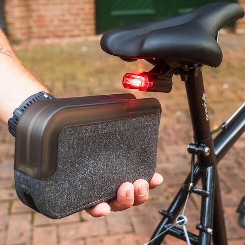 حقيبة سرج مضيئة مع ضوء مدمج 30 لومن - حقيبة مقعد من النايلون ملحومة بالصوت للدراجات - حقيبة دراجة تحت المقعد مع أكياس مقعد - مثالية لركوب الدراجات وإكسسوارات الدراجات الجبلية in Kuwait