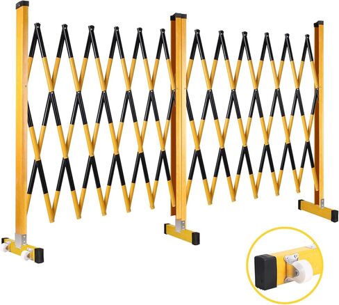 حاجز قابل للتوسيع مع عجلات، حاجز أمان مرن بطول 16 قدمًا، سياج مروري قابل للسحب، بوابة أمان خارجية قابلة للطي لبناء الطرق، التحكم في حركة المرور، المرآب in Kuwait