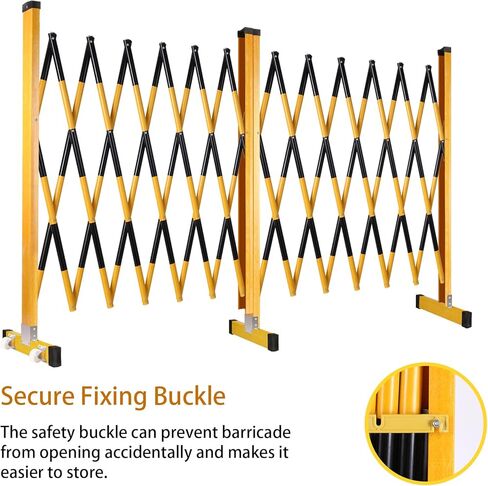 حاجز قابل للتوسيع مع عجلات، حاجز أمان مرن بطول 16 قدمًا، سياج مروري قابل للسحب، بوابة أمان خارجية قابلة للطي لبناء الطرق، التحكم في حركة المرور، المرآب in Kuwait