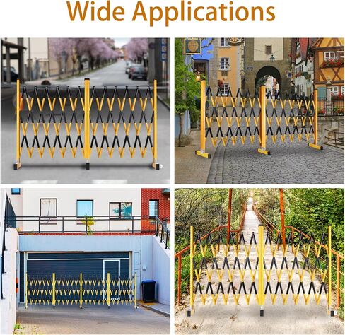 حاجز قابل للتوسيع مع عجلات، حاجز أمان مرن بطول 16 قدمًا، سياج مروري قابل للسحب، بوابة أمان خارجية قابلة للطي لبناء الطرق، التحكم في حركة المرور، المرآب in Kuwait