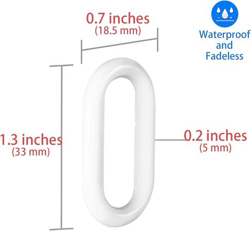 Plastic Chain Links Plastic Barrier Chain for Crowd Control Barriers Parking Barrier Safety Chain Plastic Halloween Chain, White, 32 50 65 feet in Saudi Arabia