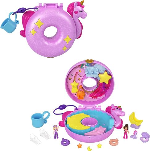 Polly Pocket Flower Garden Bunny Compact Playset with 2 Micro Dolls & 12 Accessories, Including 2 with Color Change in Saudi Arabia