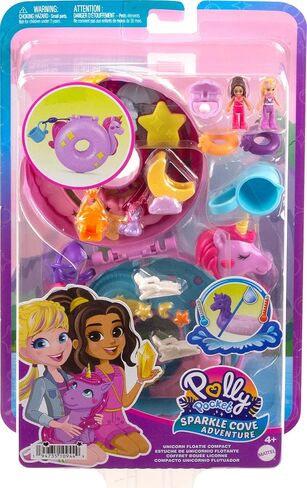 Polly Pocket Flower Garden Bunny Compact Playset with 2 Micro Dolls & 12 Accessories, Including 2 with Color Change in Saudi Arabia