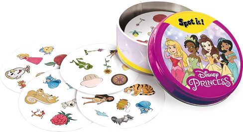 بقعة الوجني! لعبة بطاقات أميرات ديزني | لعبة مراقبة مطابقة الرموز سريعة الخطى | لعبة مرئية | لعبة عائلية ممتعة للأطفال والكبار | العمر 4+ | 2-8 لاعبين | متوسط وقت اللعب 15 دقيقة | صنع in Kuwait