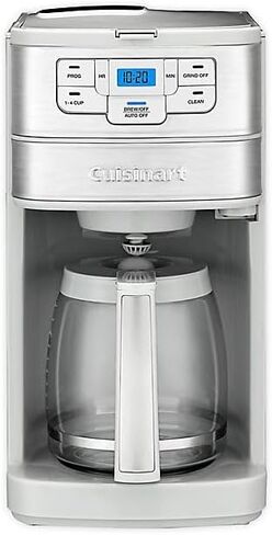 Cuisinart Automatic Grind & Brew 12-Cup Coffee Maker with Blade Grinder, Programmable Coffee Machine Glass Carafe with 1-4 Cup Setting, Brew Pause, Grind-Off Option, DGB-400NAS, Black/Stainless Steel in Saudi Arabia