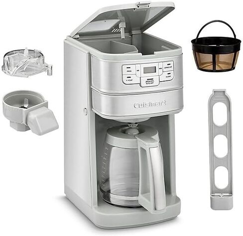 Cuisinart Automatic Grind & Brew 12-Cup Coffee Maker with Blade Grinder, Programmable Coffee Machine Glass Carafe with 1-4 Cup Setting, Brew Pause, Grind-Off Option, DGB-400NAS, Black/Stainless Steel in Saudi Arabia