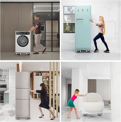 5 Wheel Heavy Furniture Movers 360°Rotation Wheels 2 Brakes, 5.4x5.4 Inch Carbon Steel Mix Up to 1320LB/600KG Sofas Refrigerators Beds in Saudi Arabia