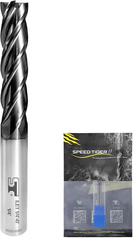 مطحنة نهاية فلوت طويلة مربعة الشكل من كربيد الحبوب الدقيقة من SPEED TIGER - قطر 1/2 بوصة، طول الناي 2 بوصة، 4 بوصة بيضاوية، 4 مزامير - ILET (قطعة واحدة، 1/2 بوصة) - لسبائك الفولاذ والفولاذ المقسى والمعادن - مجموعات قطع المطاحن in Kuwait