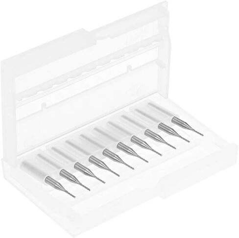 uxcell 10Pcs 1.3mm Carbide End Mill Engraving Milling Cutter CNC Router Bits for PCB Machine, 1/8" Shank in Saudi Arabia