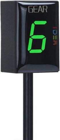 Waterproof Motorcycle Gear Indicator for Yamaha, Motorcycle LED Digital Display Shift Lever Sensors for Yamaha (Red) in Saudi Arabia