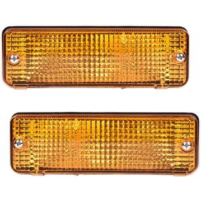 PIT66 Amber Front Bumper Turn Signal Light Compatible with Toyota Pickup 1984 1985 1986 1987 1988 Left Driver And Right Passenger Side Amber Lens in Kuwait