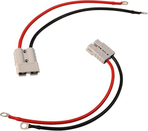 2pcs Qofioeuo بطارية Quick Connector 50A شحن الشوكة الكهربائية المكونات 600V ، مع حلقة O ، كابلات 0.98 قدم ، لسيارة البطارية ، العاكس ، الجرار ، سيارات المعالم السياحية ، Moto (9AWG/50A/حزمة 2) 2) in Kuwait
