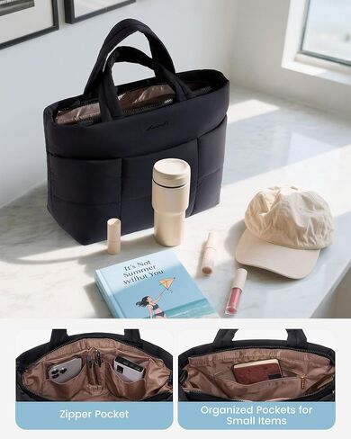 LOVEVOOK Small Tote Bags for Women, Puffer Purse and Handbags, Mini Crossbody Puffy Top Handle Shoulder Satchel Bag in Saudi Arabia