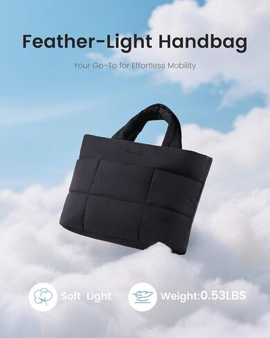 LOVEVOOK Small Tote Bags for Women, Puffer Purse and Handbags, Mini Crossbody Puffy Top Handle Shoulder Satchel Bag in Saudi Arabia