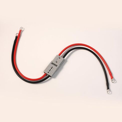 2pcs Qofioeuo بطارية Quick Connector 50A شحن الشوكة الكهربائية المكونات 600V ، مع حلقة O ، كابلات 0.98 قدم ، لسيارة البطارية ، العاكس ، الجرار ، سيارات المعالم السياحية ، Moto (9AWG/50A/حزمة 2) 2) in Kuwait