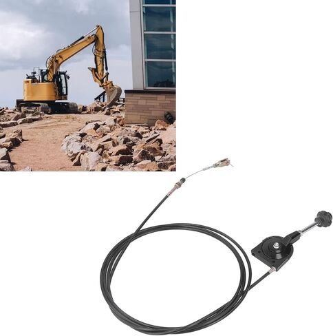 Excavator Manual Throttle Cable Controller 4m Stainless Steel Throttle Motor Control Cable for Agitating Lorry,Quick Response PU Sheath Throttle Controller Motor Cable Powersports in Kuwait