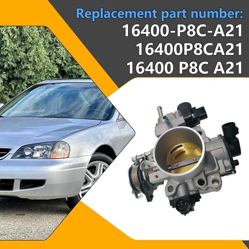 مجموعة جسم الخانق الإلكترونية متوافقة مع Honda Accord 2.3L 3.0L 1998-2001 ، Odyssey 3.5L 1999-2003 ، ACURA TL 2.5L 3.2L ، CL 3.0L 3.2L 1997-2003 ، استبدل 16400-P8C-A21 16400P8CA21 in Saudi Arabia