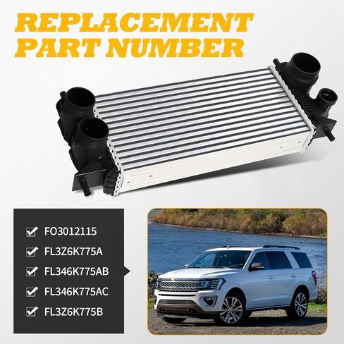 ترقية توربو توربو تبرد متوافق مع F 150 Expedition Navigator 2015-2020 2.7L 3.5L محرك استبدال FO3012115 FL3Z6K775A ألومنيوم توربيني مبرد in Kuwait