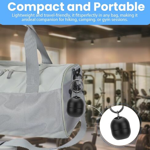 Jewelry Storage Box Case Gym Storage Jewelry Storage Box Case, Ring Organizer Container with Protective Sponge,Jewelry Care Protective Box Sports Portable Ring Holder with Keychain (1-Tier Black) in Kuwait