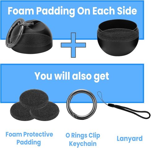 Jewelry Storage Box Case Gym Storage Jewelry Storage Box Case, Ring Organizer Container with Protective Sponge,Jewelry Care Protective Box Sports Portable Ring Holder with Keychain (1-Tier Black) in Kuwait