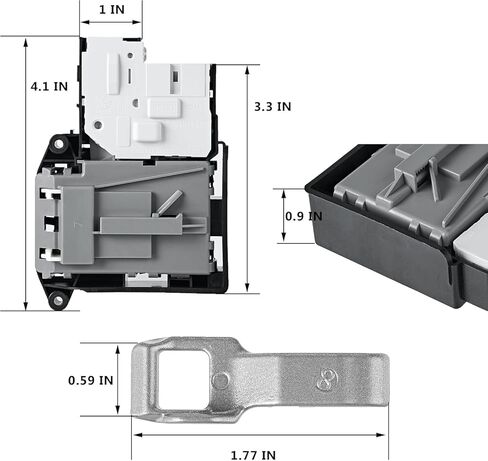 EBF61315802 غسالة الباب مفتاح غسالة القفل باب الإضراب مجموعة متوافقة استبدال 2667085 AP5672154 PS7792232 EBF62534401 -XACT لغسالات التحميل الأمامي L.G و Ken-More 796-Series in Kuwait