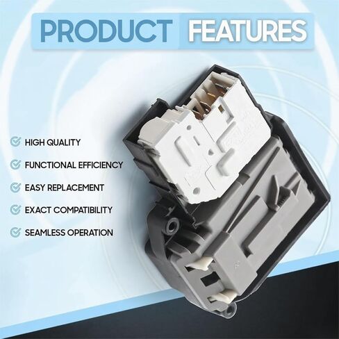 EBF61315802 غسالة الباب مفتاح غسالة القفل باب الإضراب مجموعة متوافقة استبدال 2667085 AP5672154 PS7792232 EBF62534401 -XACT لغسالات التحميل الأمامي L.G و Ken-More 796-Series in Kuwait