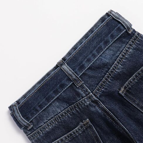 Girls' Wide Waistband Wide Leg Jeans Mid Waist Fashion Design Jeans Adjustable Waistband in Saudi Arabia