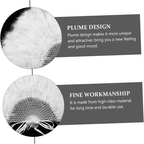 Artibetter Bridal Plume Fan for Weddings Handheld Wedding Decor Fan Unique Design for Costume Parties and Dance Events for Lasting Use in Saudi Arabia