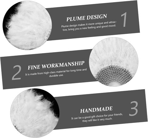 Artibetter Bridal Plume Fan for Weddings Handheld Wedding Decor Fan Unique Design for Costume Parties and Dance Events for Lasting Use in Saudi Arabia