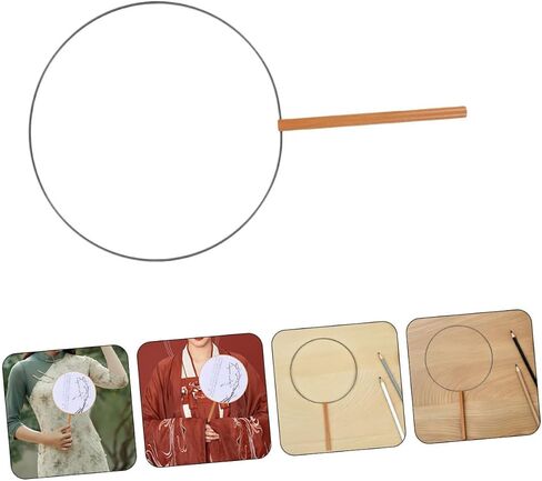 Uonlytech 4pcs Handheld Fan Frame Portable Structure for DIY Crafting Weddings and Festivals for Traditional Attire and Creative Projects in Saudi Arabia