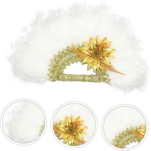 jojofuny Wedding Plume Fan for Women Unique Handheld Fan for Bridal Parties Stage Performances Photography Props for Weddings Celebrations in Saudi Arabia