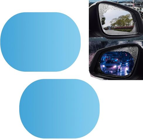 2 PCS Car Side Mirror Tint, Waterproof and Anti-Glare Rear View Mirror Film, High-Definition Anti-Fog Protective Film, Universal Automobile Rearview Mirror Rainproof Film (Transparent) in Saudi Arabia