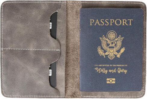 حامل جواز سفر شارلستون الجلدي - محفظة السفر للرجال والنساء - غطاء جواز سفر حظر RFID مع فتحات البطاقات - حالة جواز سفر جلدي أصلي (مضاد تان) in Kuwait