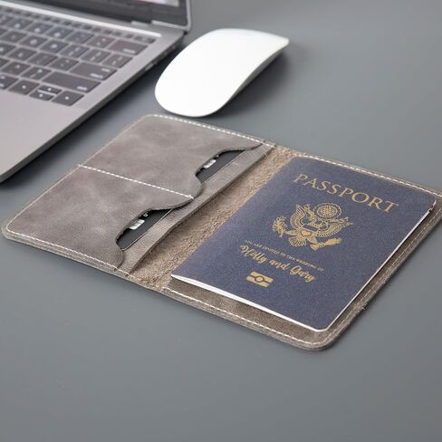 حامل جواز سفر شارلستون الجلدي - محفظة السفر للرجال والنساء - غطاء جواز سفر حظر RFID مع فتحات البطاقات - حالة جواز سفر جلدي أصلي (مضاد تان) in Kuwait