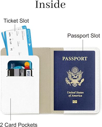 حامل جواز السفر للسفر ، RFID ماء RFID حظر محفظة السفر جواز سفر ، كتاب جواز السفر الجلدي للنساء/الرجال (أسود) in Saudi Arabia