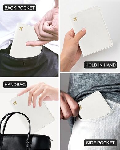 حامل جواز السفر للسفر ، RFID ماء RFID حظر محفظة السفر جواز سفر ، كتاب جواز السفر الجلدي للنساء/الرجال (أسود) in Saudi Arabia
