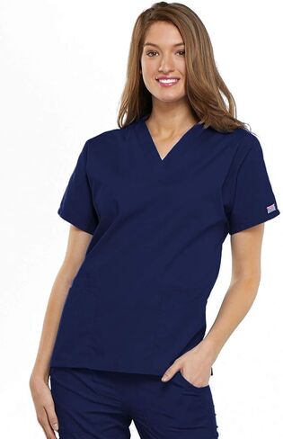Cherokee Women's Scrub Set V-Neck Dolman Sleeve Top & Pull-On Cargo Pant with Elastic Waist & Fade Resistant Fabric -CK00043C in Saudi Arabia