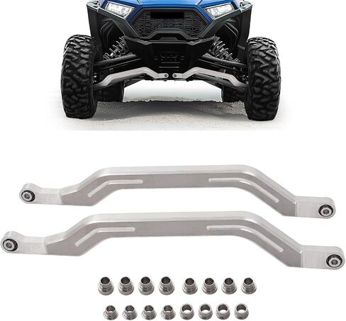 قضبان نصف القطر العلوية الخلفية أذرع متوافقة مع 2014-2023 Polaris RZR XP 1000 ، RS1 ، طلاء زيت الحماية الفضي التوربو (الألومنيوم) in Kuwait