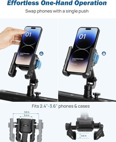 JOYTUTUS Metal Dash Platform Mount Phone Holder Compatible with 2019-2021 Silverado & Sierra | Custom Fit Phone Mount Expansion Platform| One-Hand Adjustable Clip in Saudi Arabia