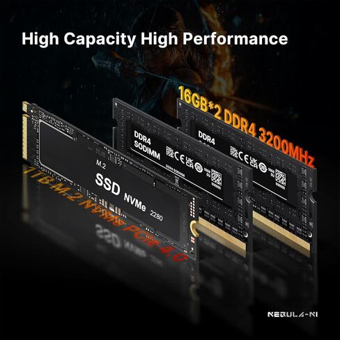 N1 Mini PC، AMD Ryzen 7 5825U(8C/16T، حتى 4.5 جيجا هرتز)، أجهزة كمبيوتر صغيرة 16 جيجابايت DDR4 RAM 512 جيجابايت M.2 NVMe SSD، تدعم شاشة رباعية 4K/WiFi 6E/BT5.2/2.5G LAN/Dual USB- C(البيانات/PD3.0/DP)، المنزل/المكتب in Kuwait