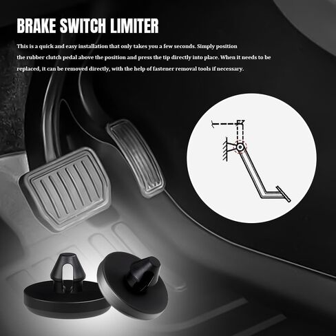 4PCS Brake Switch Stopper, Brake Pedal Pads, Rubber Vehicle Clutch Pedal Stopper, Car Accessories Light Switch Stop Pad for Toyota Lexus Scion, Replace OEM# 90541-06036 (4PCS) in Saudi Arabia