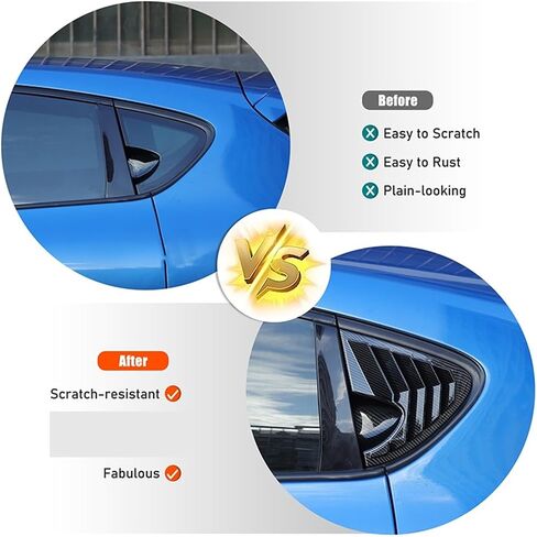 متوافق مع مقعد Leon MK2 2008-2012 ABS Carbon Carbon Window Triangle Deflector Deflector Deflector Decoration Accority (ألياف الكربون) in Saudi Arabia