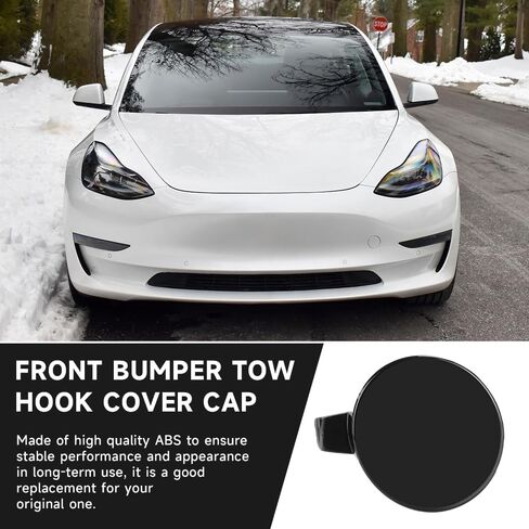 Bumper Tow Hook Cover Cap for Tesla Model 3 2017-2021 | Durable and Sturdy | 1460701-00-B | Front Tow Hook Eye Hole Cover Cap in Saudi Arabia