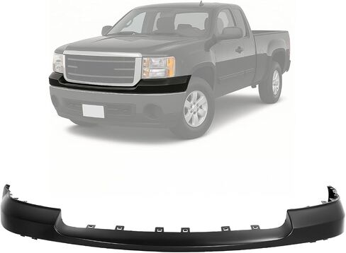 KUAFU Front Upper Bumper Cover Compatible with 2007-2014 GMC Sierra 1500 2500 HD 3500 HD W/O Tow Hook Fog Light Parking Aid Sensor Holes Replacement for 25783584 15891683 GM1014102 PP Plastic in Saudi Arabia