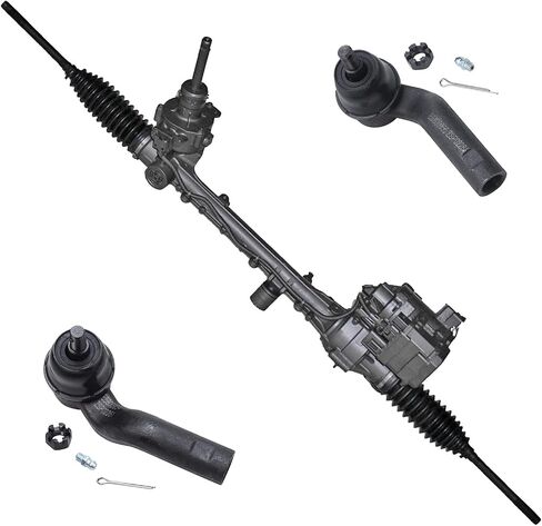 Detroit Axle-Rack & Pinion Kit لعام 2012-2018 Ford Focus 2013-2018 Escape C-Max ، 1 رف التوجيه الكهربائي الكامل وينيرون ، قضبان التعادل الخارجي 2014 2015 2015 2017 استبدال in Saudi Arabia