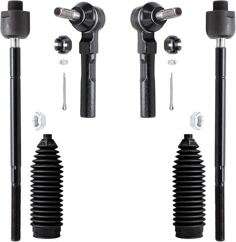 Detroit Axle - 6pc أحذية TIE الأمامية لأحذية Chevrolet GMC Express Savana 1500 ، 4 نهايات قضيب التعادل الداخلي الخارجي 2 استبدال أحذية قضيب in Saudi Arabia