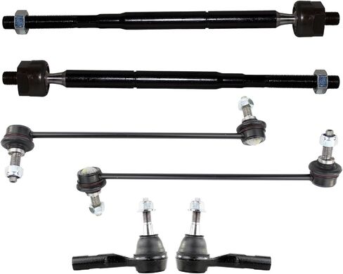Bison Performance 6pc Front Steel Stabilizer Sway Bar Links and Inner & Outer Forged Steel Steering Tie Rod Ends Kit For Chevrolet Cobalt HHR without RPO Code FE5 in Saudi Arabia